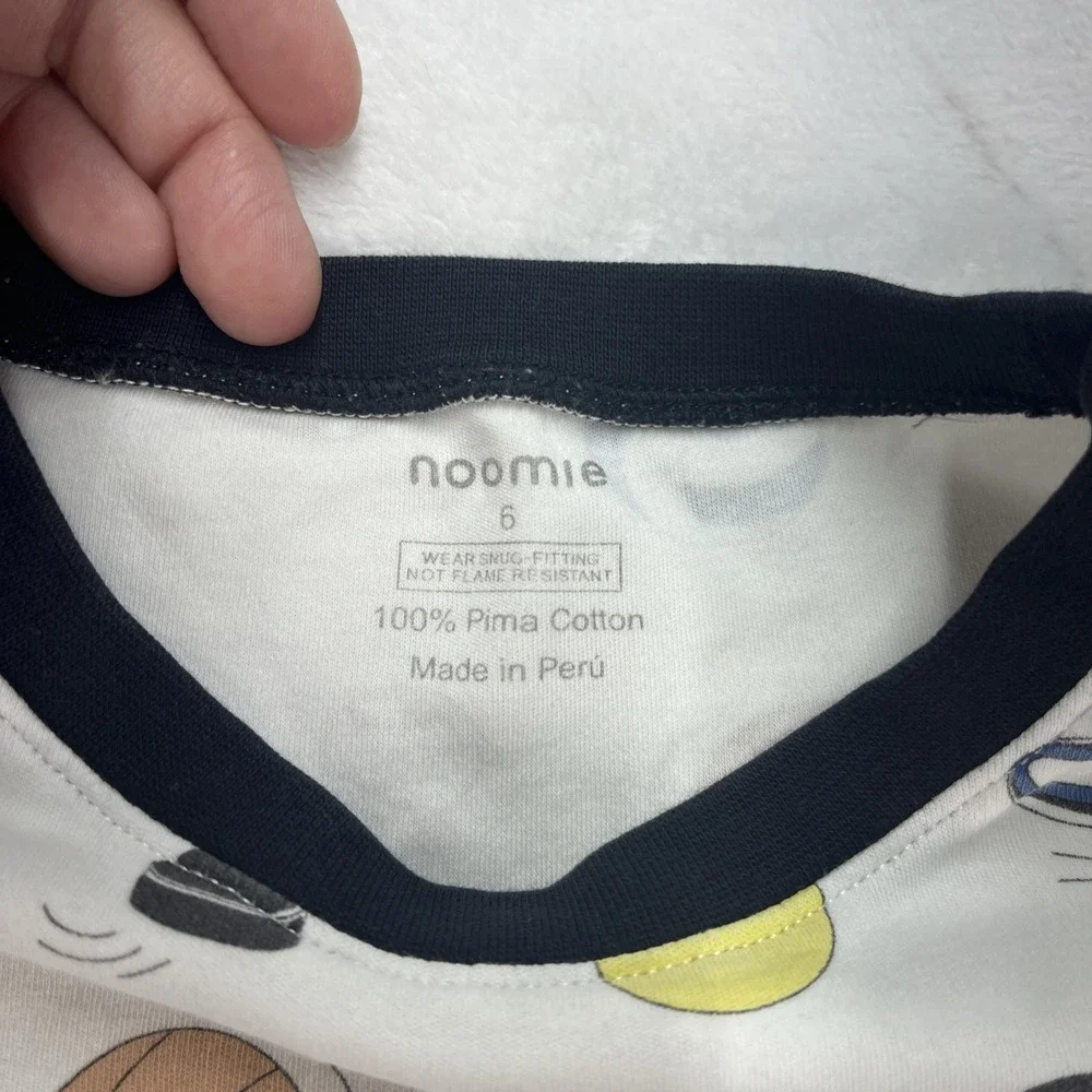 Noomie Pima Cotton‎ Pajama Set Boys 6 Sports Soccer Football Basketball